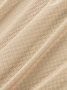 1pc Men's Fashion Casual Business Polo Shirt | High-End Solid Color Jacquard T-Shirt | Essential Golf Polo Shirt | Breathable | For Indoor Gatherings And Outdoor Activities Suitable For Spring - Khaki - View 6