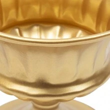 10 Pcs Small Gold Vases For Centerpieces -Metal Compote Vase, 5.9 Inch Trumpet Vase Urns, Wedding Centerpieces For Tables, Pedestal Vase Flower Holder For Birthday, Event, Home Decoration - 亮金 - 查看 8