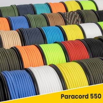 Paracord 550 4mm 7-Strand Cores Type III Polyester Rope Parachute Cord For Outdoor, Camping, DIY Crafts
