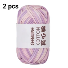 2 件/套渐变染色纱线，2*50 克粗针织纱线，适用于 DIY 围巾、帽子、包包、工艺品 - 彩色 - 查看 11