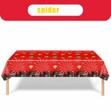 Mantel con tema de araña, suministros para fiesta al aire libre, decoración de fiesta de cumpleaños con dibujos animados, cubierta de mesa desechable con tema de héroe, decoración de fiesta, decoración del hogar, suministros para fiesta de 42.5x70.8 pulgadas