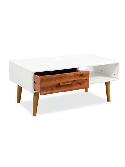 VidaXL Coffee Tafel 90x50x40 Cm Solid Acacia Wood view 5