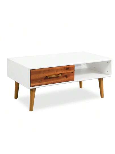 VidaXL Coffee Tafel 90x50x40 Cm Solid Acacia Wood view 4