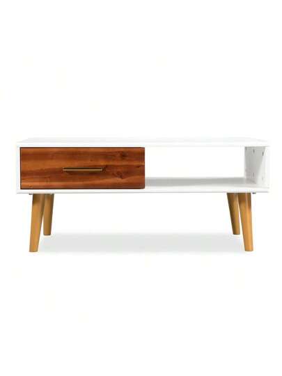 VidaXL Coffee Tafel 90x50x40 Cm Solid Acacia Wood view 3