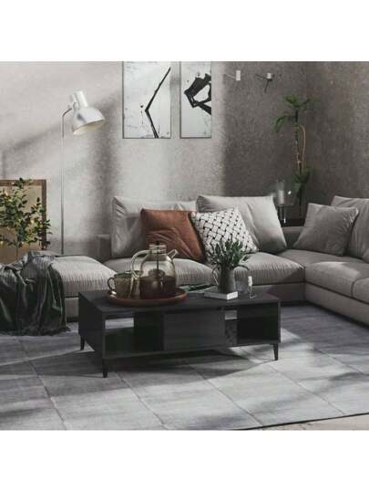 VidaXL Coffee Tafel 103.5x60x35 Cm Processed Wood High Gloss Grijs