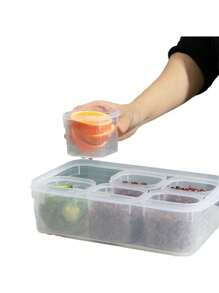 Multifunctional Refrigerator Storage Box Drain Seal Fresh Fruit Ginger Garlic Onion Crisper Drain Box Food Crisper Storage Box For Restaurant Catering - Multicolor - View 9