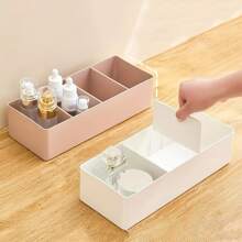 Une boîte de rangement à compartiments pour tiroir, une boîte de rangement de coiffeuse à combinaison libre, une petite boîte de tri à compartiments, une boîte de rangement pour cosmétiques en plastique pour le bureau. Accessoires pour la salle de bain, la chambre, le salon, le bureau et le dortoir. Fournitures d'organisation et de stockage pour la maison - Multicolore - Voir 2