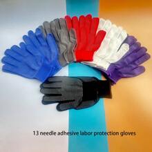 1 paire / 2 pièces - 12 paires / 24 pièces Set combinaison aléatoire Gants de jardinage en nylon 13 gauge à points anti-dérapants, escalade, conduite, emballage, gants de travail respirants, revêtement à points résistant à l'usure, gants de travail fins unisexes, gants polyvalents en nylon à coquille anti-dérapante