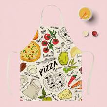 1/2 szt. Wzór pizzy Lniane fartuchy dla par, kreatywne zabawne modne nadruki do sprzątania domu, wodoodporne, odporne na olej, łatwe do czyszczenia, kuchenne, gotowanie, pieczenie, kreatywne fartuchy domowe, mundury robocze