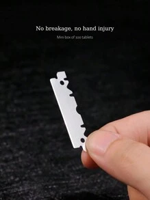 Caja de 100 unidades Cuchillas de acero inoxidable de un solo filo Accesorios de maquinilla de afeitar vintage Raspador especial Herramienta de afeitado manual para barberos - Multicolor - Ver 4