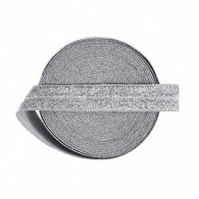 Bristlegrass Glitter Fold Over Elastic FOE 5/8" 3/4" 15mm 20mm Spandex Band Webbing Tape Headband Bracelet Hair Tie Underwear Dress DIY Sewing Trim