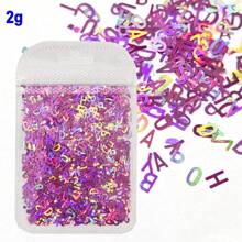 12 Colors Letters Art Glitters Sequins, Laser Gold 3D Letter Flakes Alphabet Epoxy Resin Art Presents Designs, Accessories For Women Girls Valentine's Day Love Gifts, Decorations Shine Letters DIY Art Stickers Decals