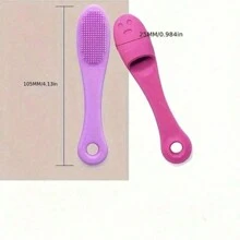 1pc Silicone Nose Pore Cleansing Brush - Soft Hair Facial Cleansing Brush For Removing Blackheads Face Clean,Facial Brush,Bag,Organizer,Storage - Multicolor - View 2