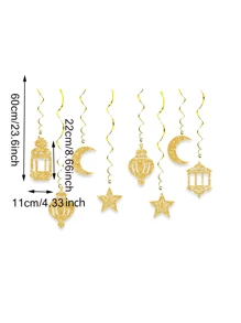 Set Of Star Moon Lantern Spiral String Lights, Festival Party Decoration, Suitable As Gift For Relatives And Friends