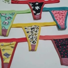 Kit 10 Thong Panties - Wide Comfortable Elastic Promotion - 彩色 - 查看 3
