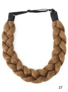 Elegant Adjustable Fishbone Hair Braid Headband - Synthetic Hair Accessory For Women Girl, Perfect For Parties & Everyday Wear - Multicolor - View 14