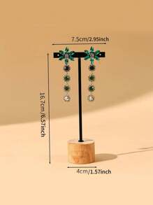 1 pièce Support de présentation d'oreillettes sur base en bois, support cylindrique en bois pour boucles d'oreilles et colliers, porte-bijoux, accessoires et accessoires photo, cadeaux pour femmes, soleil, voyages, rentrée scolaire cool