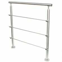 Stainless Handrail Outdoor Rail Safety Grab Garden Step Balustrade 100cm Silvery Color - 1 - View 2