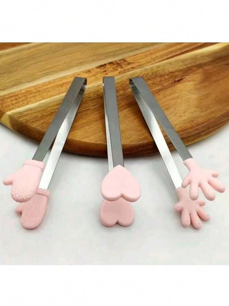 3 قطع ملقط سيليكون جميل صغير، أدوات المطبخ، مشبك خ...