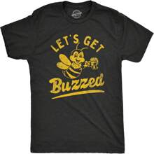 Lets Get XT Shirt Funny Wasted Drinking Honey Bee Joke Tee For Guys - Black - View 1