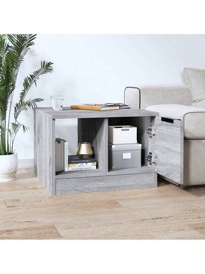 VidaXL Coffee Tafel 50x50x36 Cm Processed Wood Grijs Sonoma Oak view 3