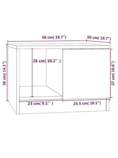 VidaXL Coffee Tafel 50x50x36 Cm Processed Wood Grijs Sonoma Oak view 2