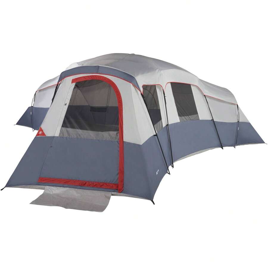 Ozark Trail 20-Person 4-Room Cabin Tent With 3 Separate Entrances For Camping