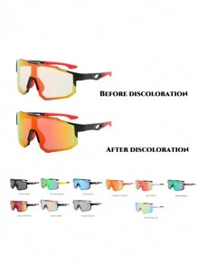 New Outdoor Color-Changing Polarized Cycling Glasses - 黑藍 - 查看 2