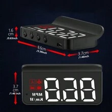 Projecteur tête haute OBD2 pour voiture, affichage numérique de la vitesse, enregistrement de la température de l'eau, voltage, rappel de conduite fatiguée, fonctions d'alarme multiples, accessoires électroniques HUD numérique