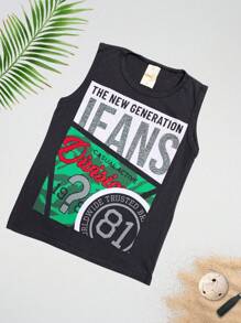 Boy's Tank Top 1 To 16 Years Old Printed Children's And Youth