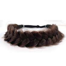 Woven Synthetic Hair Extensions, Natural Hair Extensions, Suitable For Braiding, Wide Fishbone Thigh Braided Elastic Loose Hair Band For Girls