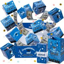 1 Surprise Jumping Gift Box, 12, Essential For Surprise Parties, Ideal Gift For Graduation Parties, Novelty Explosion Cash Gift Box, - Blue - View 6