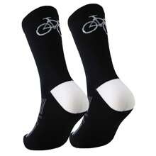 Sports Outdoor 3 Pairs Of Combination Mid Length Sports Socks, Nylon Breathable Basketball Cycling Socks - Black and White - View 4