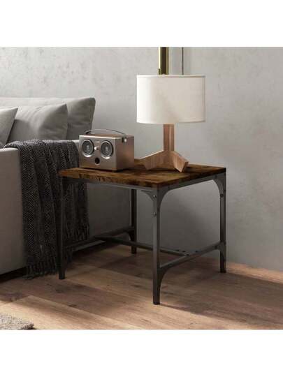 VidaXL Side Tafel 40x40x35 Cm Processed Wood Smoked Oak view 3