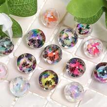 10pcs 16mm Black & White Butterfly Pattern Acrylic Double-Layer Beads, Suitable For DIY Jewelry Making, Such As Pen Decorations, Necklaces, Bracelets And Other Handicraft Materials - 10pcs - View 3
