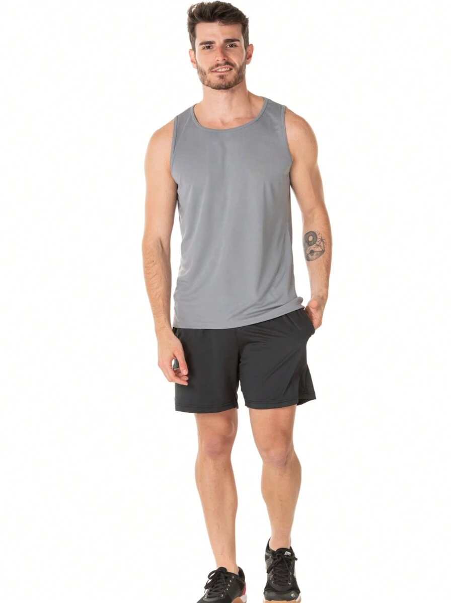 Men's Dry Fit Sports Tank Top Workout Gym UV Sun Protection Mirante Store - Xem 1
