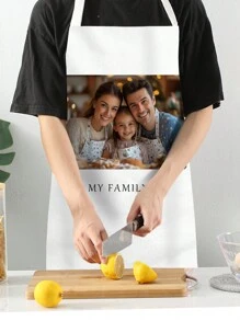 1 Stück DIY Foto Individuelle Schürze, wasserdichter horizontal gewebter Nylonstoff mit Foto Mom Männer Frauen personalisierte Lustige Bilder Kochschürze Küche Personalisierte wasserdichte Kochschürze mit individuellem Foto Logo Bild Name Kochschürze perfekt für Mutter Ehemann Freundin Freund Vater Tag Valentinstag Muttertag Geburtstag Jahrestag Abschluss Hochzeit Weihnachten Liebe einzigartiges ideales Geschenk für Vater, Familie, Freunde, Einweihungsparty