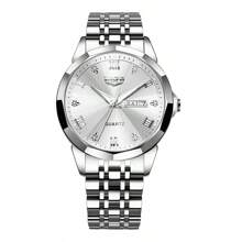 LIGE LIGE Moda Leve Luxo Simples Feminino Relógio de Negócios Sol e Lua Mostrador Ponteiro de Horas Relógio Luminoso Vida À Prova D'Água