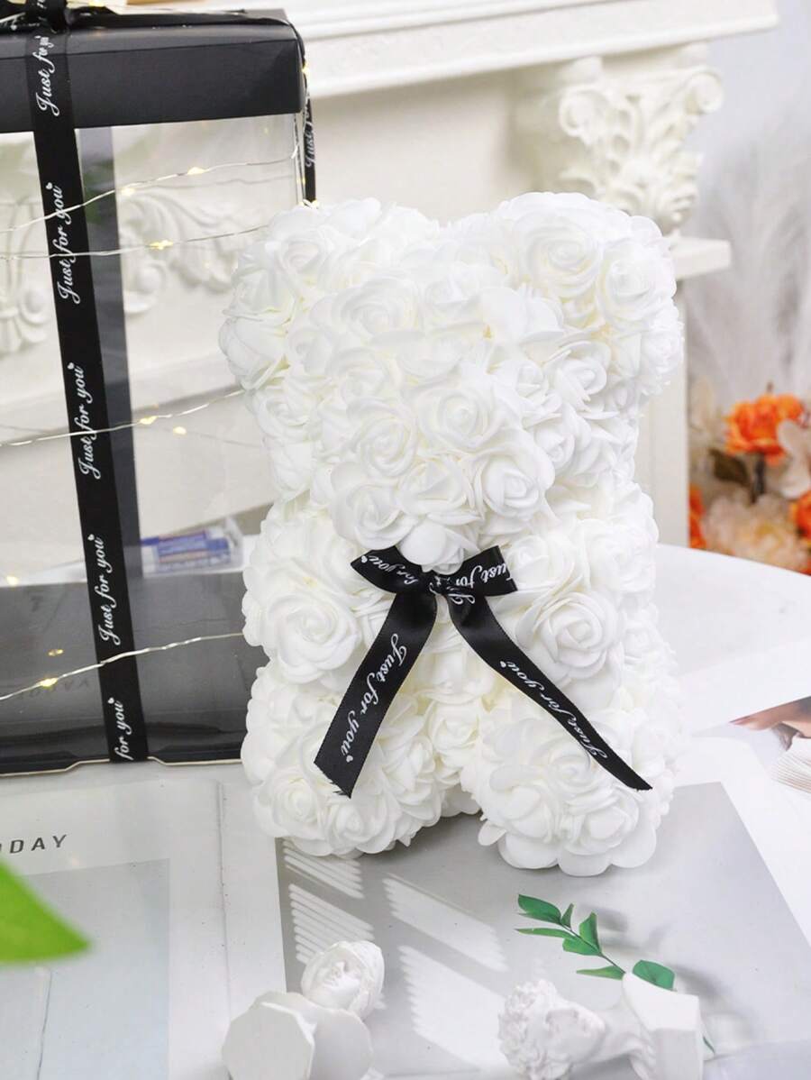 1PC Quà tặng cho phụ nữ Hoa hồng nhân tạo Gấu Sản xuất thủ công Hoa Gấu bông Hoa hồng Gấu bông Dễ thương Lãng mạn Quà tặng sinh nhật Ngày của Mẹ Ngày lễ tình nhân Tiệc cưới Quà tặng kỷ niệm (Màu trắng / Không có hộp Tặng đi), Trang trí bàn, Đồ trang trí giữa bàn, Hoa nhân tạo, Hoa nhựa, Ngày lễ tình nhân, Quà tặng Quà tặng tốt nghiệp