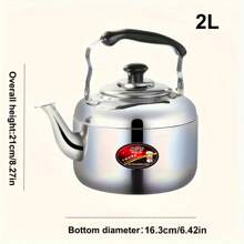 Ấm trà bằng thép không gỉ - Dung tích lớn, có chức năng báo hiệu, phù hợp với bếp từ và bếp ga, lý tưởng cho gia đình, nhà hàng, hoạt động ngoài trời và cắm trại. - Nhiều màu - Xem 9