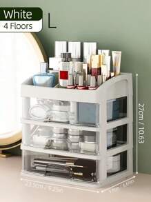 1 szt. Z szufladą Podwójna potrójna duża, średnia i mała wielkość przenośne pudełko do przechowywania kosmetyków z podziałem na szminkę, krem pod oczy, krem do rąk, puder, cień do powiek, lakier do paznokci, przestrzeń organizacyjna, półka do przechowywania, pudełko do przechowywania kosmetyków, półka do przechowywania