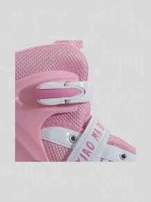 Patines De 4 Ruedas Ajustables En Linea - Rosa - Ver 4
