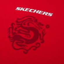 Skechers Red Casual Sweatshirt, Men's Comfortable Loose Pullover, Daily Travel Top, Long Sleeve, P124U033-01KV - Samba Red - View 5