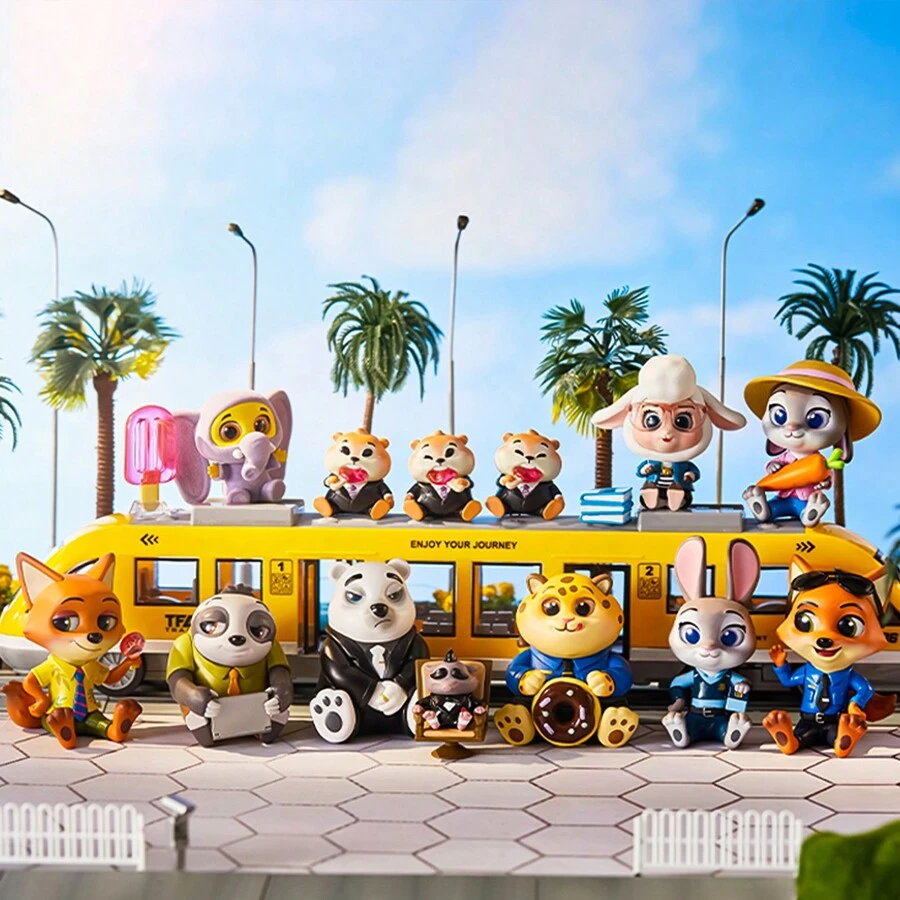 Miniso Zootopia Sit Nicely Surprise Blind Box Home Decor For Bithday Party Random Style - Multicolor - View 1