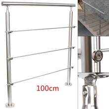 Stainless Handrail Outdoor Rail Safety Grab Garden Step Balustrade 100cm Silvery Color - 1 - View 1