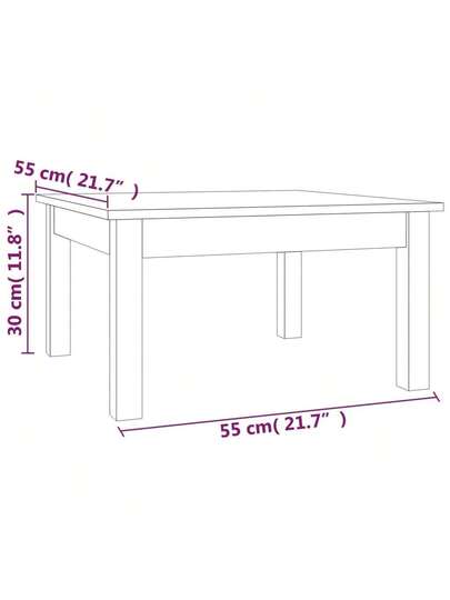 VidaXL Coffee Tafel 55x55x30 Cm Solid Pine Wood view 2