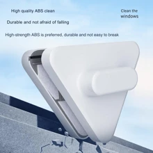 1 pieza Limpiacristales magnético doble cara para edificios de gran altura, herramienta de limpieza de vidrio con imán potente para sala de estar, dormitorio, baño - Material de plástico - Blanco - Ver 8