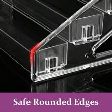 1 件多层亚克力收纳盒，用于指甲油、时尚眼镜和精油 - 多功能浴室化妆品收纳架和展示架 - 透明 - 查看 7