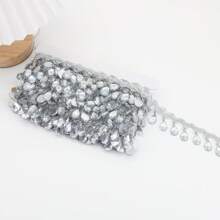 1 Yard Bobbin Fringe Lace Rhinestone Braided Ribbons 3.5cm Sewing Apparel Trims Accessories