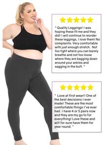 Women's And Plus Size Oh So Soft Full Length Leggings | Solids & Prints | Adult Sizes S - 7X - 黑色迷彩 - 查看 4